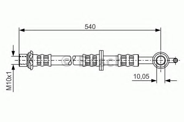 Furtun frana TOYOTA YARIS (P1) (1999 - 2005) BOSCH 1 987 476 834 piesa NOUA