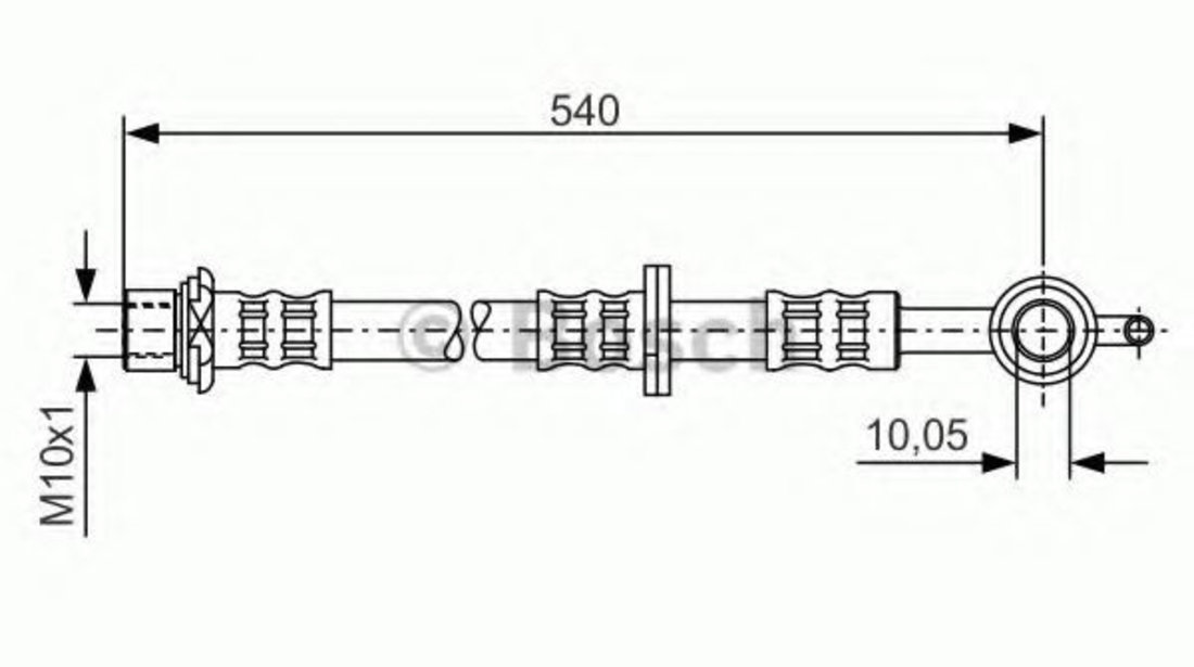 Furtun frana TOYOTA YARIS (P1) (1999 - 2005) BOSCH 1 987 476 834 piesa NOUA