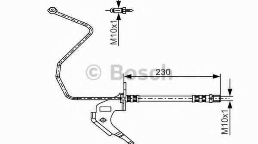Furtun frana VAUXHALL ASTRA Mk V H hatchback BOSCH 1 987 481 162