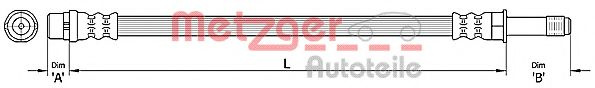 Furtun frana VOLVO C30 (2006 - 2012) METZGER 4110367 piesa NOUA