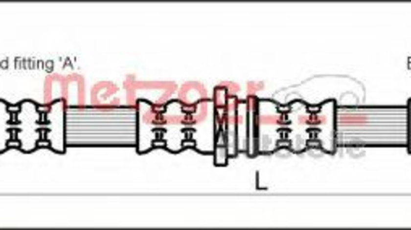 Furtun frana VOLVO S40 I (VS) (1995 - 2004) METZGER 4113315 piesa NOUA