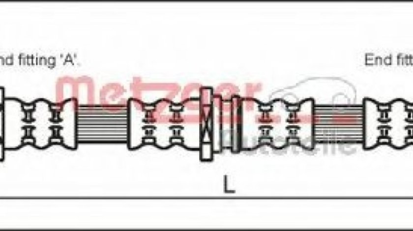 Furtun frana VOLVO S40 I (VS) (1995 - 2004) METZGER 4113669 piesa NOUA