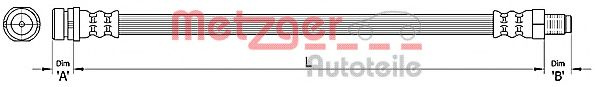 Furtun frana VOLVO S40 II (MS) (2004 - 2016) METZGER 4110368 piesa NOUA