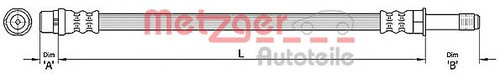 Furtun frana VOLVO V50 (MW) (2004 - 2016) METZGER 4110367 piesa NOUA