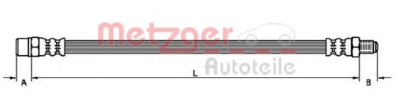 Furtun frana VOLVO V70 II (SW) (2000 - 2007) METZGER 4113678 piesa NOUA