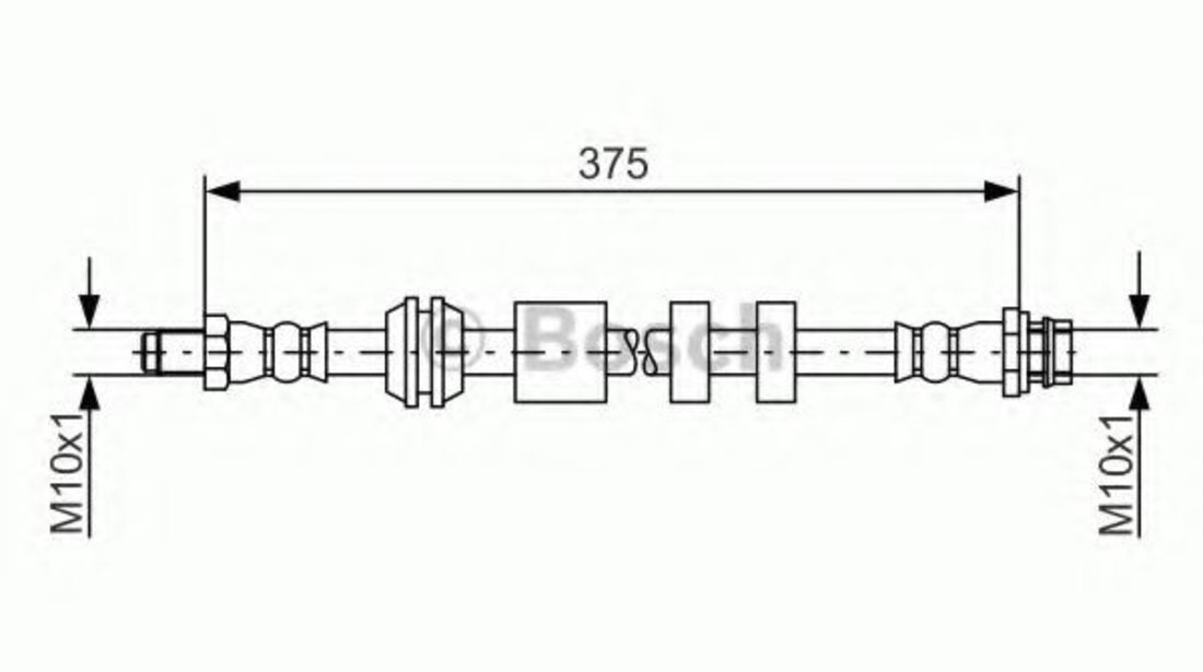 Furtun frana VOLVO V70 III (BW) (2007 - 2016) BOSCH 1 987 481 563 piesa NOUA