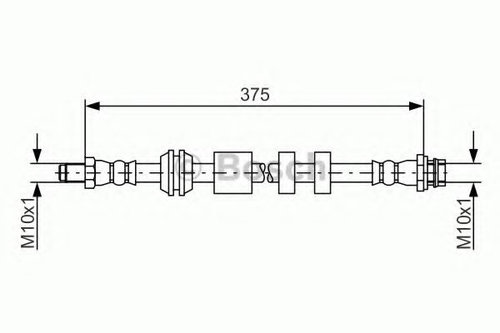 Furtun frana VOLVO XC70 II (2007 - 2016) BOSCH 1 987 481 563 piesa NOUA