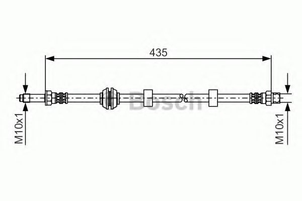 Furtun frana VW CADDY II Caroserie (9K9A) (1995 - 2004) BOSCH 1 987 476 415 piesa NOUA