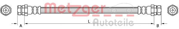 Furtun frana VW CADDY III Caroserie (2KA, 2KH, 2CA, 2CH) (2004 - 2016) METZGER 4110883 piesa NOUA