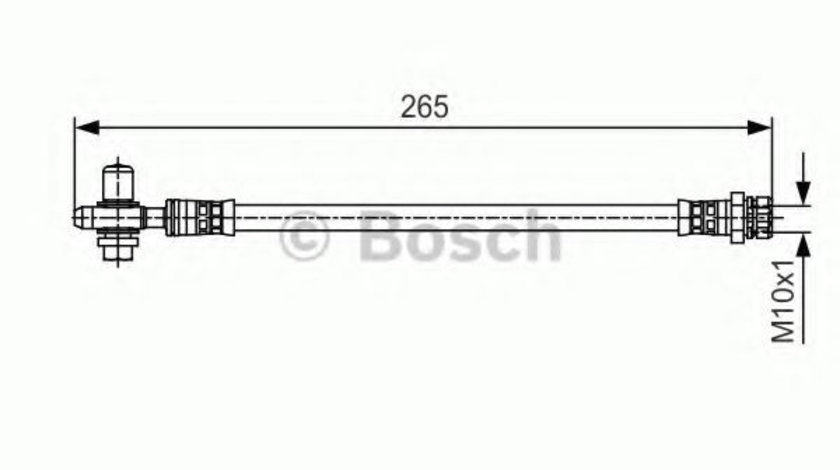 Furtun frana VW EOS (1F7, 1F8) (2006 - 2016) BOSCH 1 987 481 519 piesa NOUA