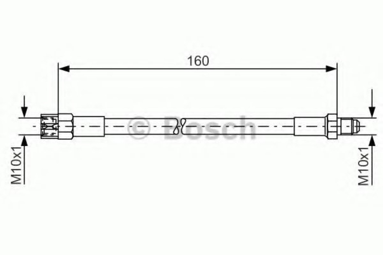 Furtun frana VW GOLF III (1H1) (1991 - 1998) BOSCH 1 987 476 230 piesa NOUA