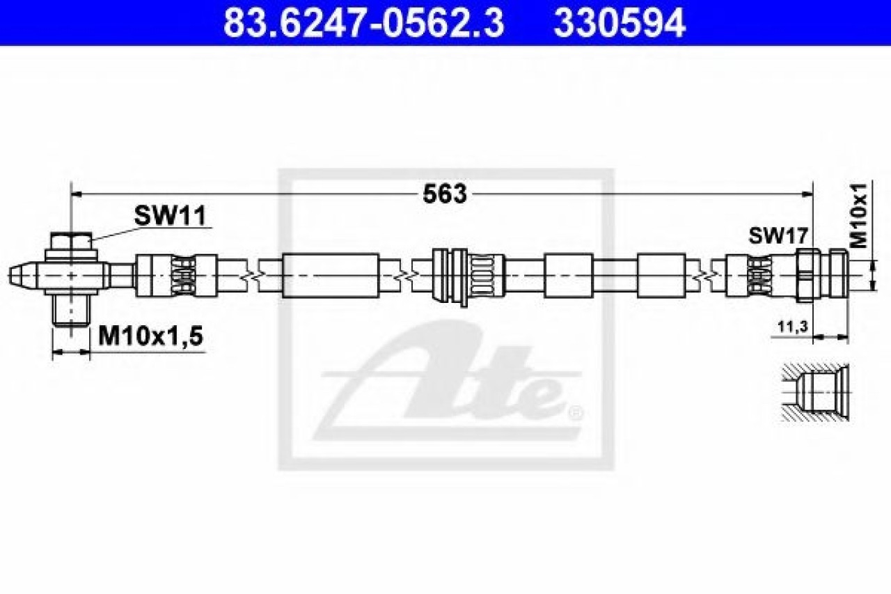 Furtun frana VW GOLF IV Variant (1J5) (1999 - 2006) ATE 83.6247-0562.3 piesa NOUA