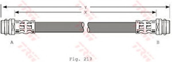 Furtun frana VW GOLF IV Variant (1J5) (1999 - 2006) TRW PHA341 piesa NOUA