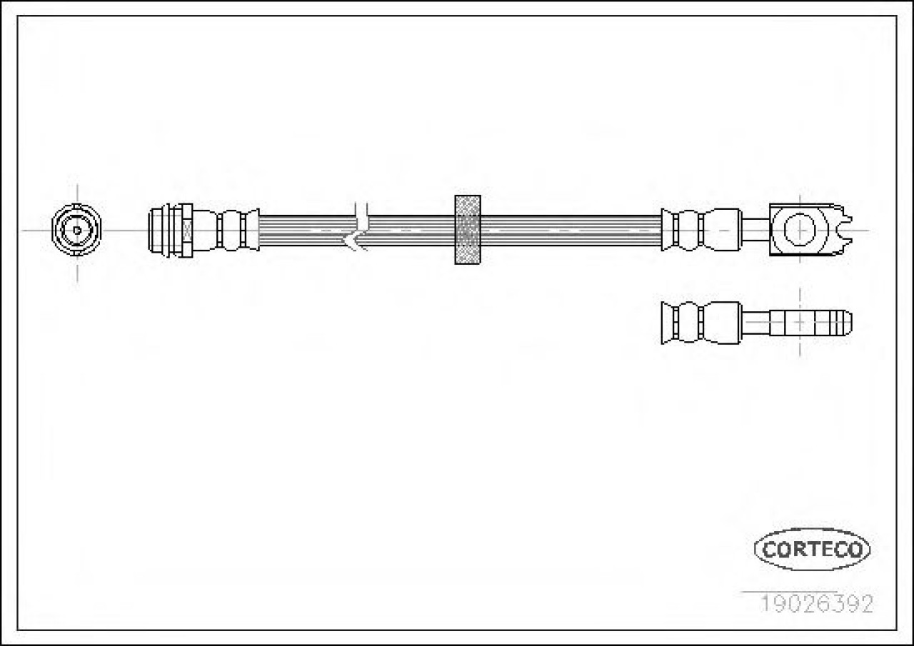 Furtun frana VW GOLF IV Variant (1J5) (1999 - 2006) CORTECO 19026392 piesa NOUA