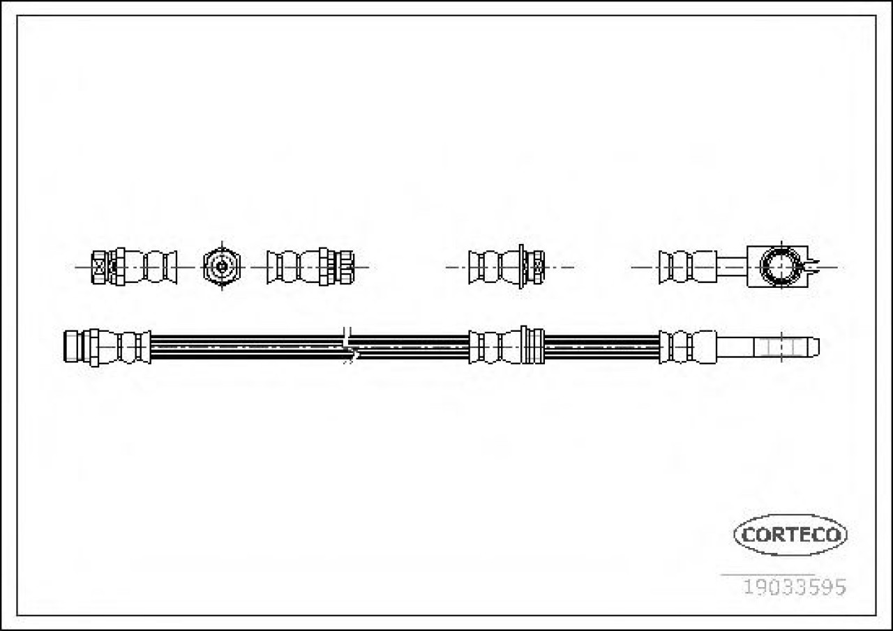 Furtun frana VW GOLF V Variant (1K5) (2007 - 2009) CORTECO 19033595 piesa NOUA