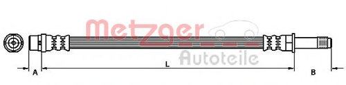 Furtun frana VW LT II platou / sasiu (2DC, 2DF, 2DG, 2DL, 2DM) (1996 - 2006) METZGER 4111092 piesa N...