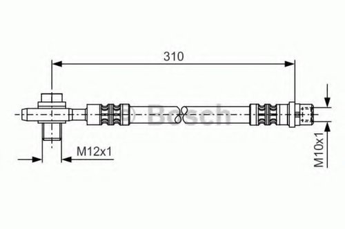 Furtun frana VW PASSAT (3B2) (1996 - 2001) BOSCH 1 987 476 308 piesa NOUA