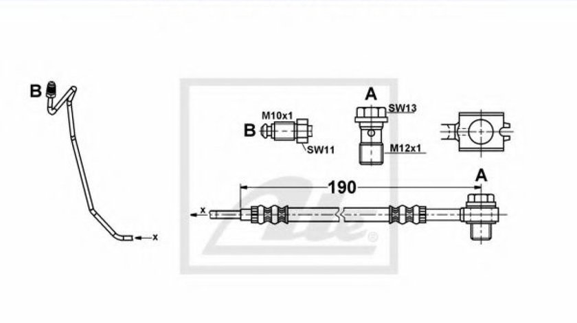 Furtun frana VW PASSAT (3B3) (2000 - 2005) ATE 24.1253-0040.3 piesa NOUA