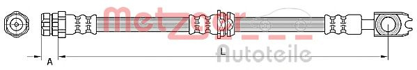 Furtun frana VW PASSAT Variant (365) (2010 - 2014) METZGER 4110888 piesa NOUA