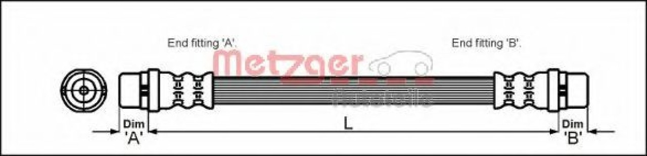 Furtun frana VW PASSAT Variant (3B5) (1997 - 2001) METZGER 4114775 piesa NOUA