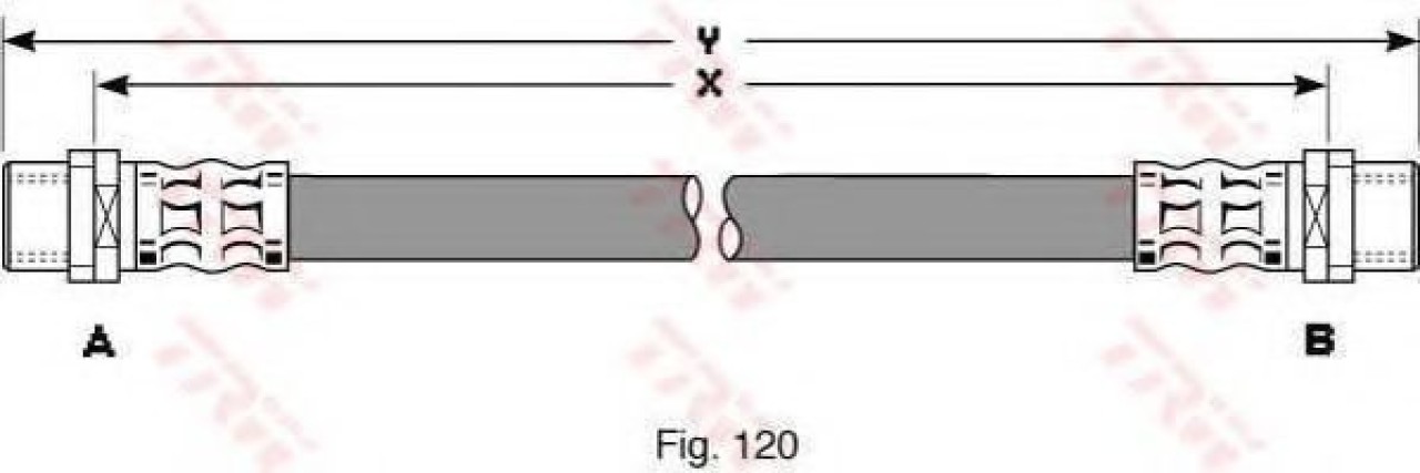 Furtun frana VW PASSAT Variant (3B6) (2000 - 2005) TRW PHA294 piesa NOUA