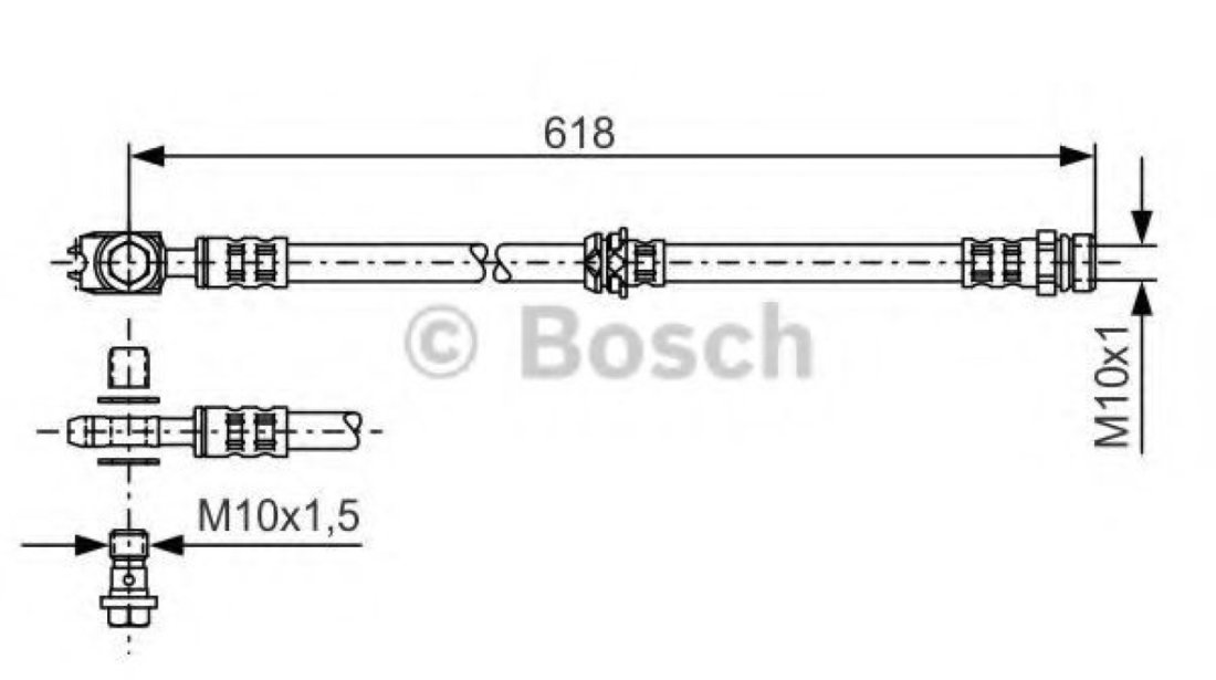 Furtun frana VW PASSAT Variant (3C5) (2005 - 2011) BOSCH 1 987 481 173 piesa NOUA