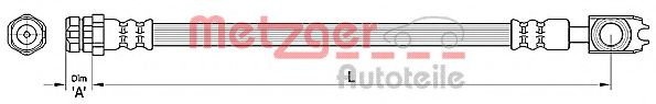 Furtun frana VW PASSAT Variant (3C5) (2005 - 2011) METZGER 4110441 piesa NOUA