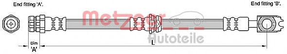 Furtun frana VW PASSAT Variant (3C5) (2005 - 2011) METZGER 4110247 piesa NOUA