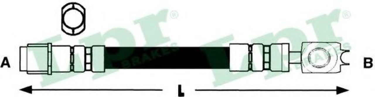 Furtun frana VW POLO (6N2) (1999 - 2001) LPR 6T46763 piesa NOUA