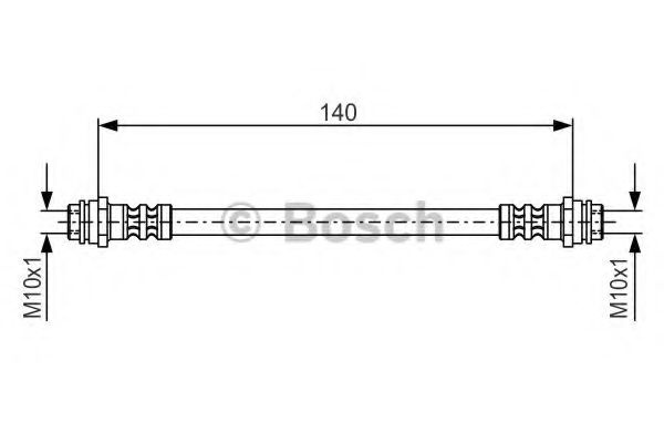 Furtun frana VW POLO (6R, 6C) (2009 - 2016) BOSCH 1 987 476 952 piesa NOUA