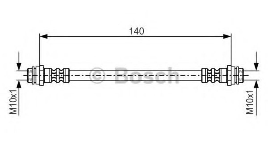 Furtun frana VW POLO (6R, 6C) (2009 - 2016) BOSCH 1 987 476 952 piesa NOUA