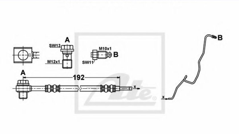 Furtun frana VW POLO (9N) (2001 - 2012) ATE 24.1253-0050.3 piesa NOUA