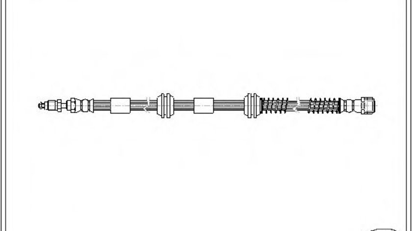 Furtun frana VW TOUAREG (7LA, 7L6, 7L7) (2002 - 2010) CORTECO 19035111 piesa NOUA