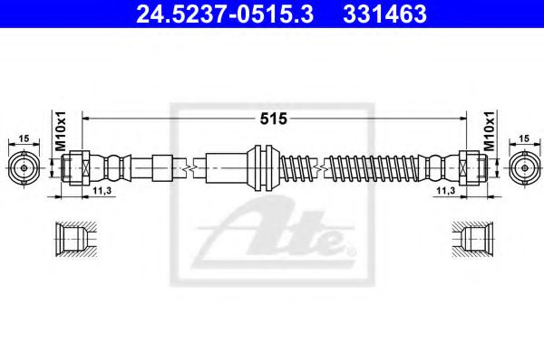 Furtun frana VW TOUAREG (7P5) (2010 - 2016) ATE 24.5237-0515.3 piesa NOUA