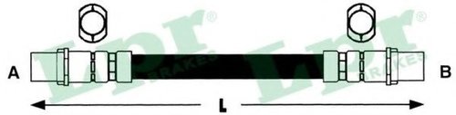 Furtun frana VW TRANSPORTER IV bus (70XB, 70XC, 7DB, 7DW, 7DK) (1990 - 2003) LPR 6T46268 piesa NOUA