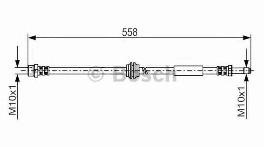 Furtun frana VW TRANSPORTER V bus (7HB, 7HJ, 7EB, 7EJ, 7EF, 7EG, 7HF, 7EC) (2003 - 2016) BOSCH 1 987 481 182 piesa NOUA