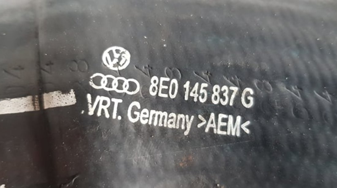 Furtun intercooler Audi A4 B7 2.0 TDI 170 CP BRD cod piesa 8e0145837g