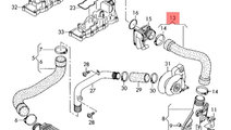 Furtun intercooler Audi A4 B8 2.7 TDI CGK OEM 8K01...