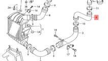 Furtun intercooler Skoda Fabia 1.9 TDI ATD 2002 OE...