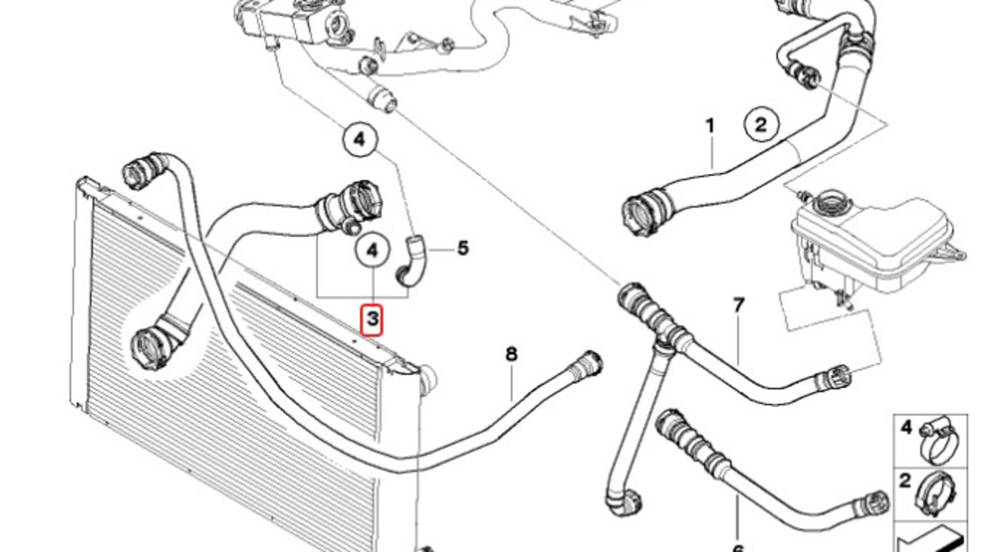 Furtun Radiator Am Bmw Seria 5 E60 2003-2010 17127789722