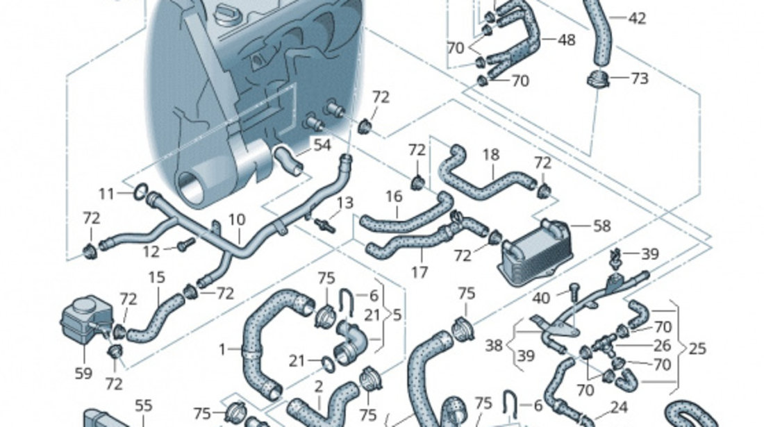 Furtun Radiator Am Vag Seat Toledo 3 5P2 2004-2009 1K0121156AF