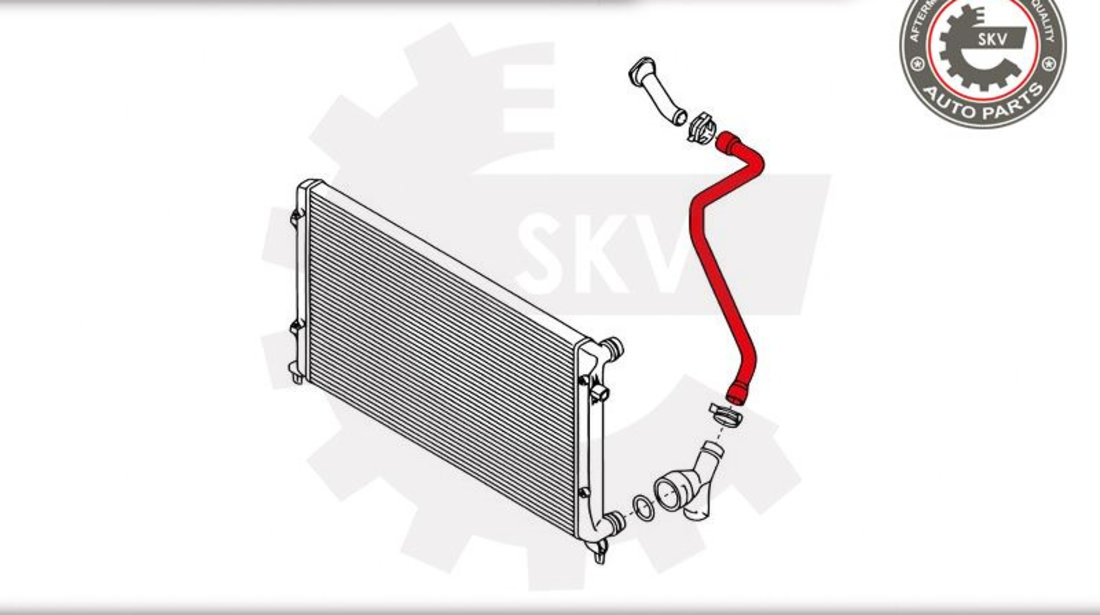 Furtun radiator ; AUDI A3 SEAT Altea Leon Toledo III SKODA Octavia II VW Golf V 1.9 tdi ; 175176A