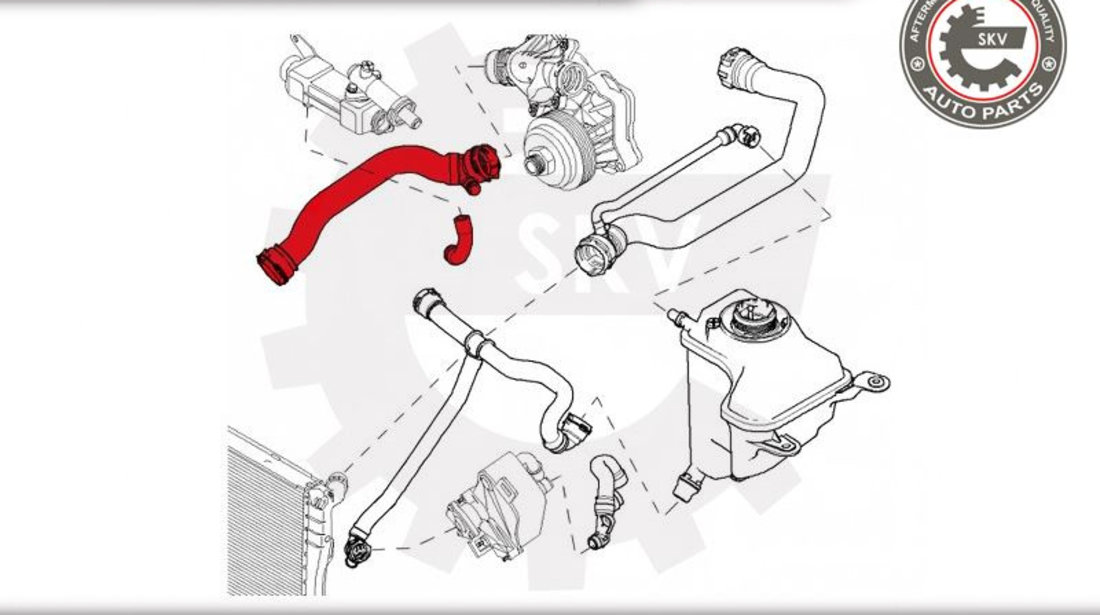 Furtun radiator ; BMW 3 E90 2.0 ; 17127789721