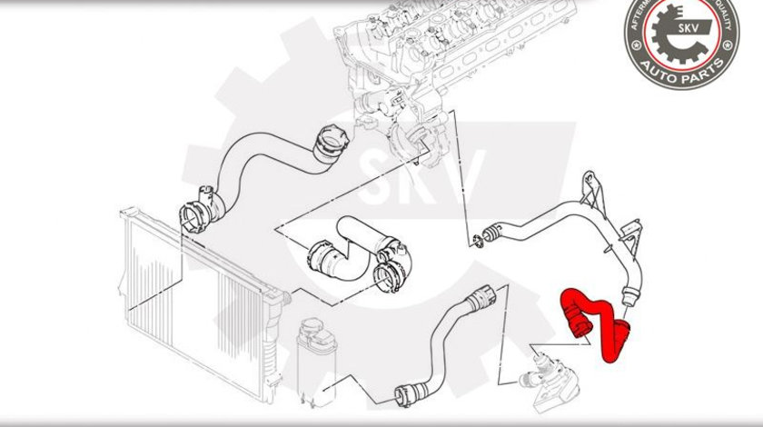 Furtun radiator ; BMW X5 (E53) ; 11537510120