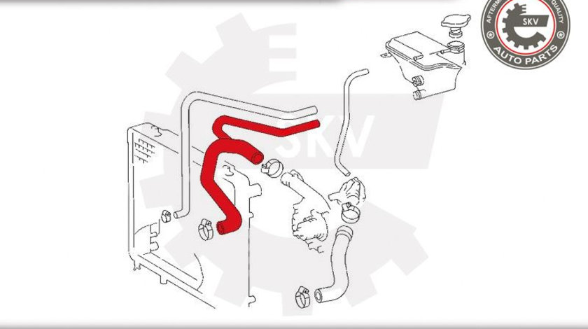 Furtun radiator ; MERCEDES-BENZ Coupe C124 2.3 ; 1245010282