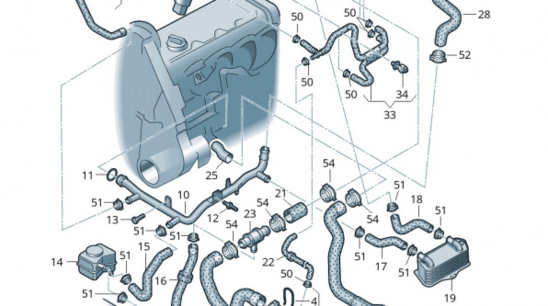 Furtun Radiator Oe Audi A3 8P 2003-2013 1K0121157AG