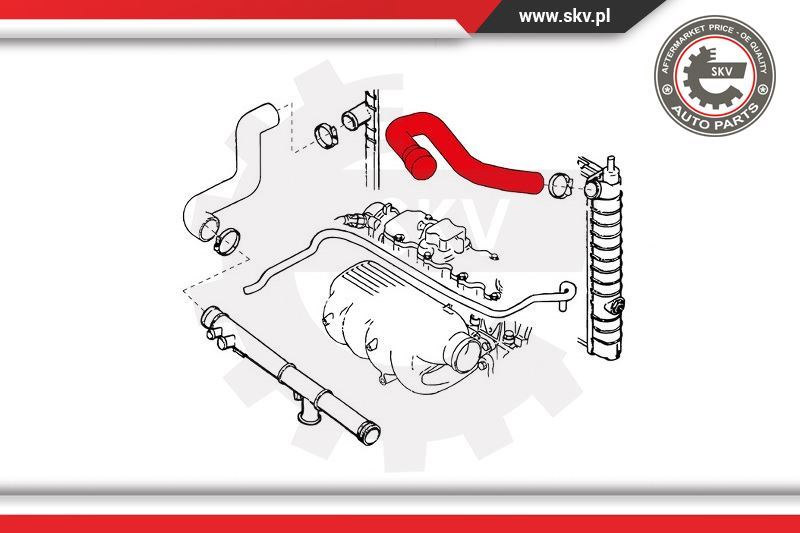 Furtun radiator ; OPEL Astra F 1.7 d ; 1337382