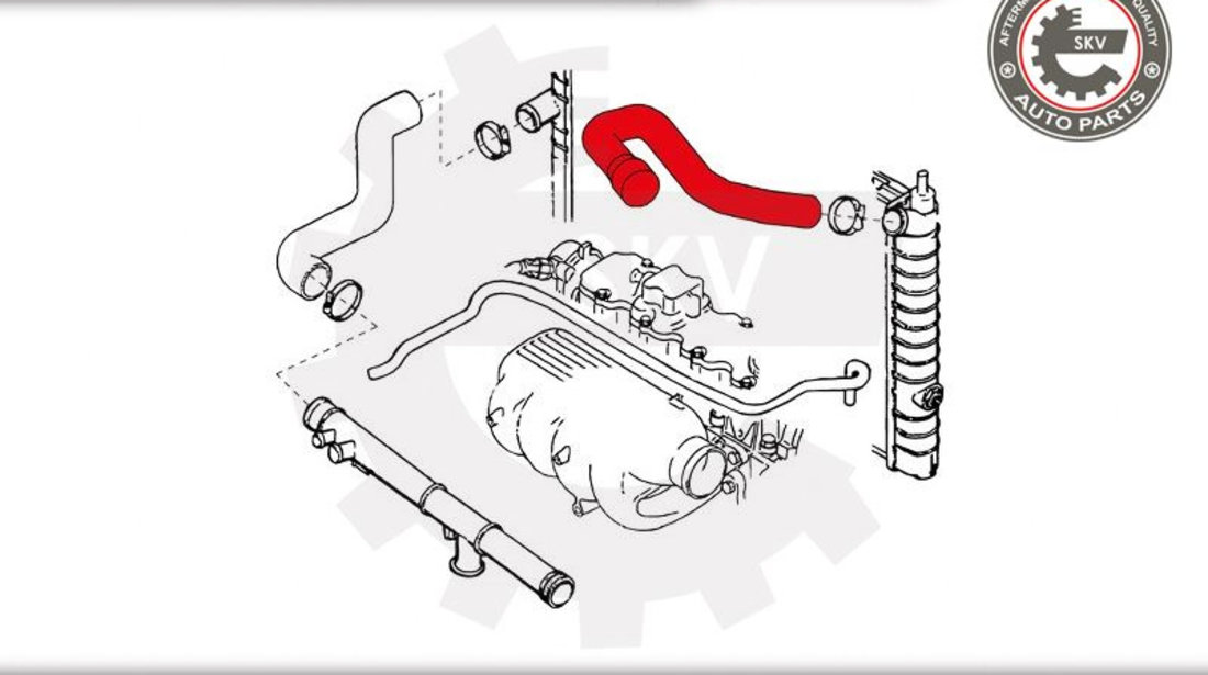 Furtun radiator ; OPEL Astra F 1.7 d ; 1337382