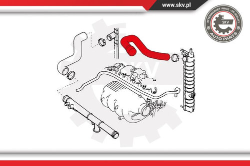 Furtun radiator ; OPEL Astra F 1.7 d ; 1337382