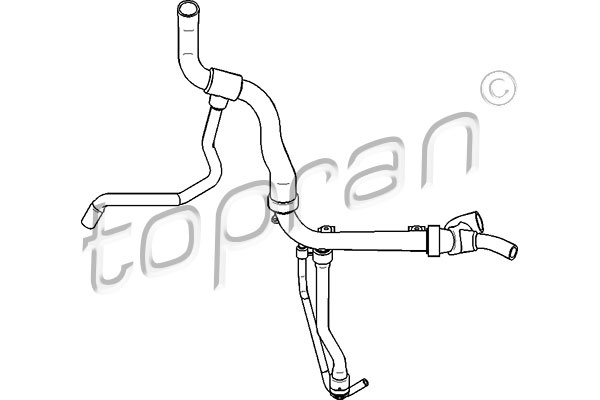 Furtun radiator partea de jos (207717 HAN) OPEL,VAUXHALL